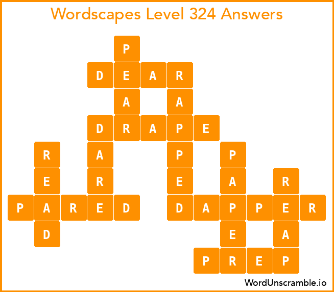 Wordscapes Level 324 Answers