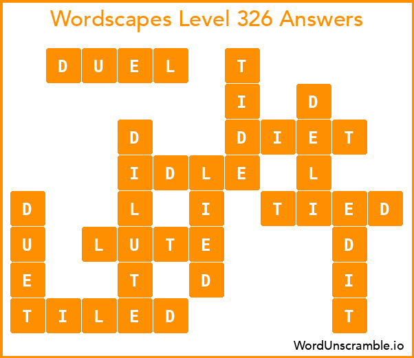 Wordscapes Level 326 Answers