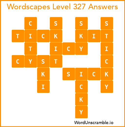Wordscapes Level 327 Answers