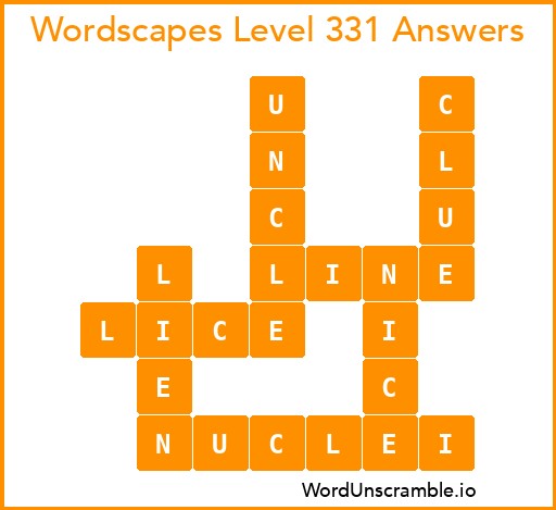 Wordscapes Level 331 Answers
