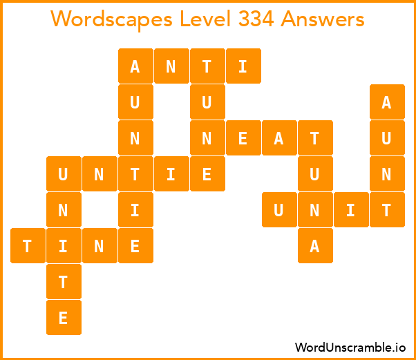Wordscapes Level 334 Answers
