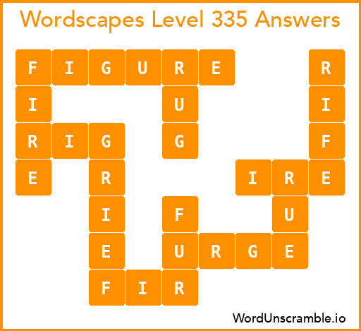 Wordscapes Level 335 Answers