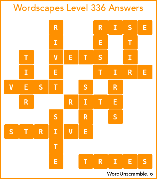 Wordscapes Level 336 Answers
