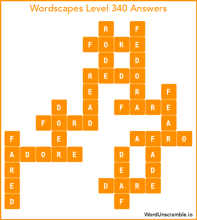 Wordscapes Level 340 Answers