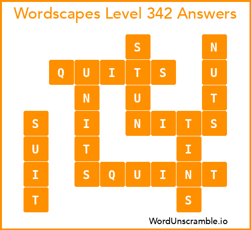 Wordscapes Level 342 Answers