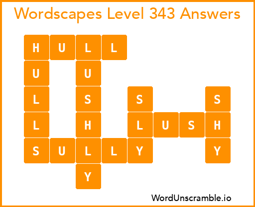 Wordscapes Level 343 Answers