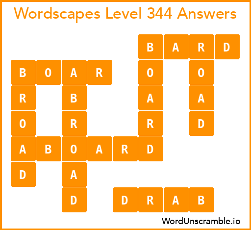 Wordscapes Level 344 Answers