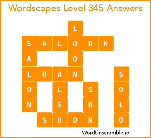 Wordscapes Level 345 Answers