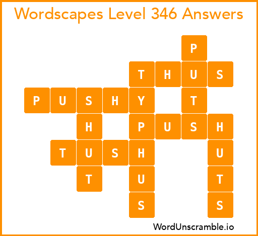 Wordscapes Level 346 Answers