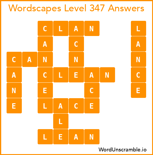 Wordscapes Level 347 Answers
