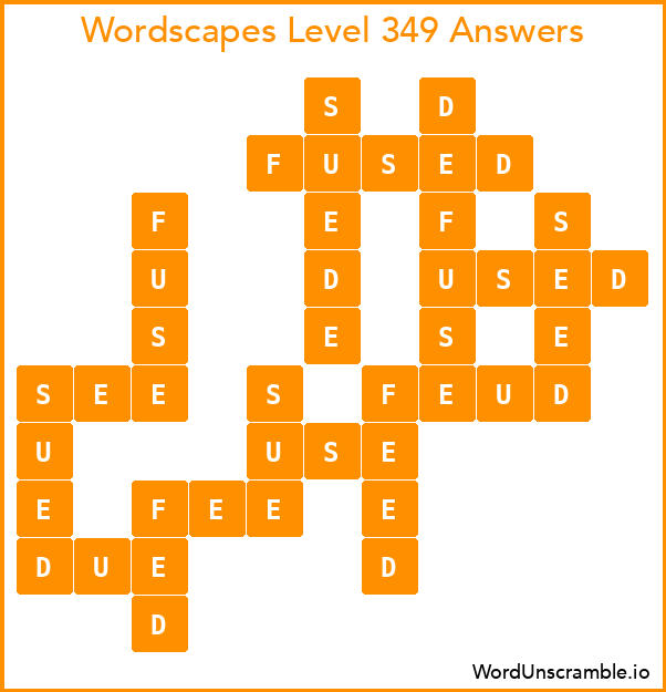 Wordscapes Level 349 Answers