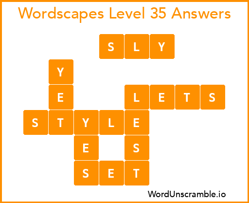 Wordscapes Level 35 Answers