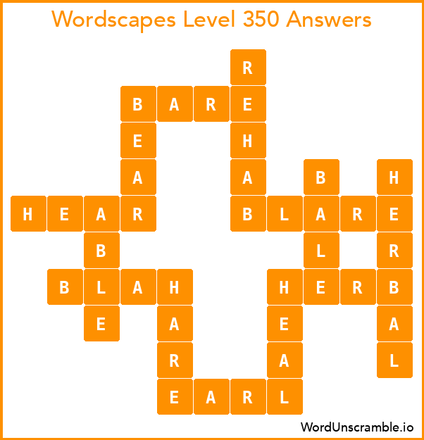Wordscapes Level 350 Answers