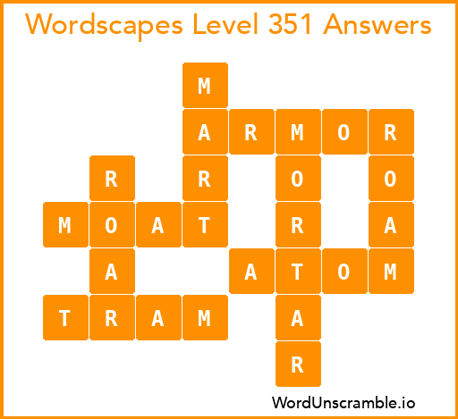 Wordscapes Level 351 Answers