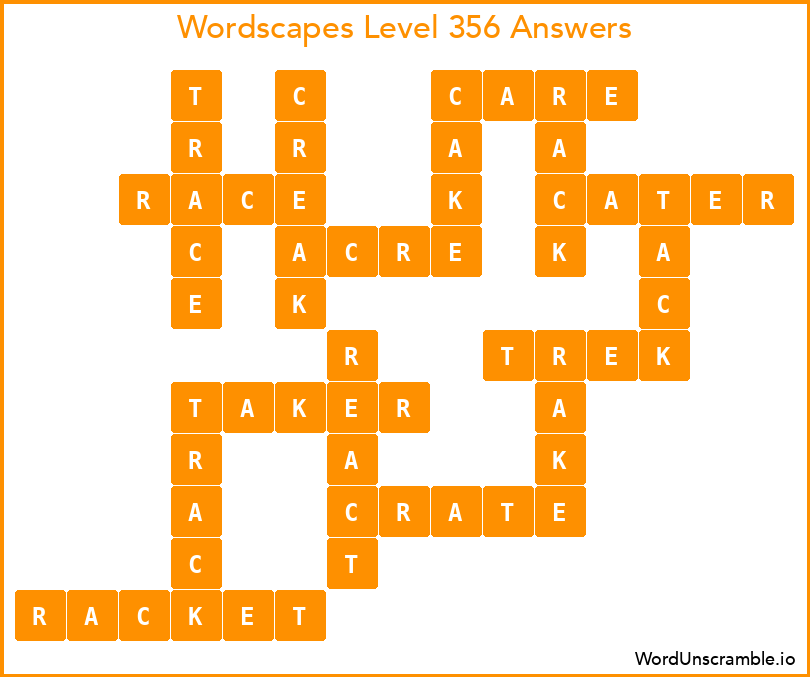 Wordscapes Level 356 Answers
