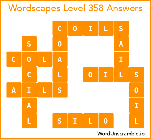 Wordscapes Level 358 Answers