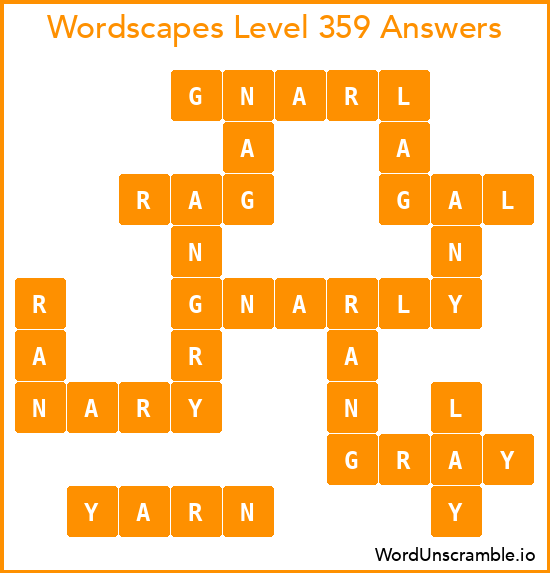 Wordscapes Level 359 Answers