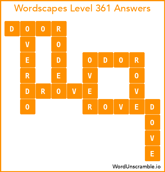 Wordscapes Level 361 Answers
