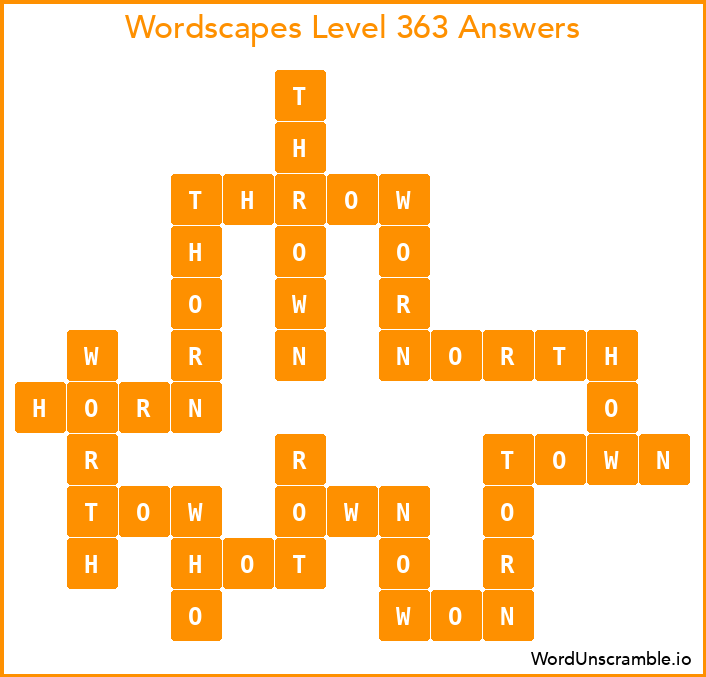Wordscapes Level 363 Answers
