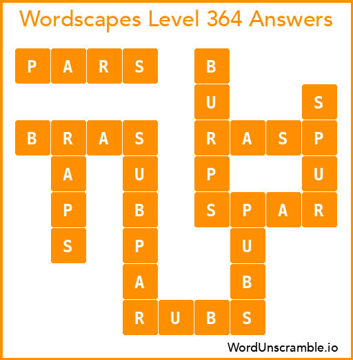 Wordscapes Level 364 Answers