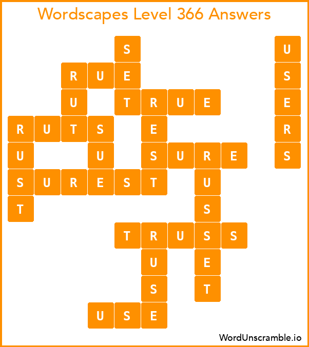 Wordscapes Level 366 Answers