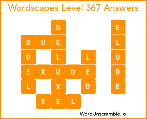 Wordscapes Level 367 Answers