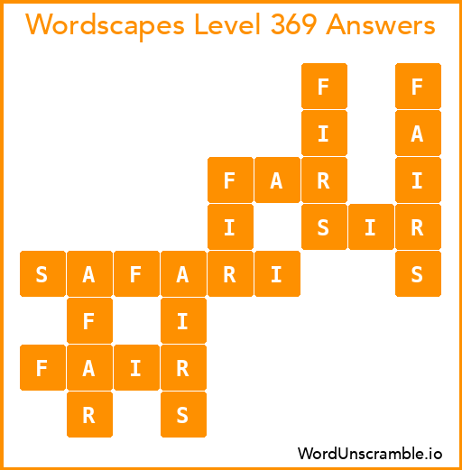 Wordscapes Level 369 Answers