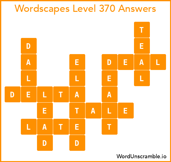 Wordscapes Level 370 Answers