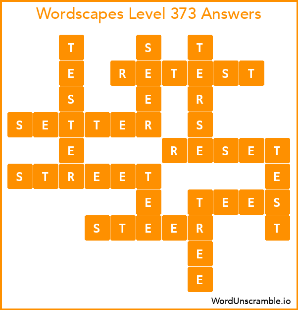 Wordscapes Level 373 Answers