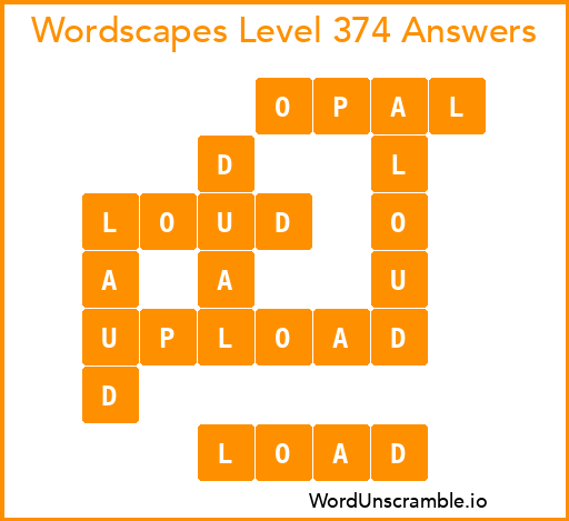 Wordscapes Level 374 Answers