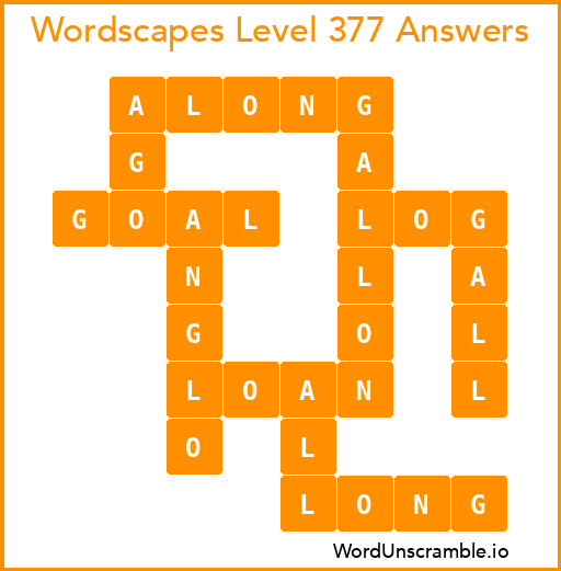 Wordscapes Level 377 Answers