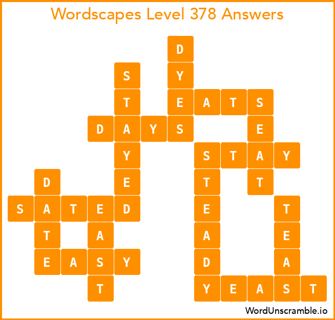 Wordscapes Level 378 Answers