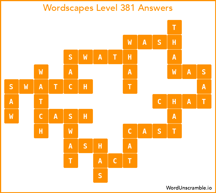 Wordscapes Level 381 Answers