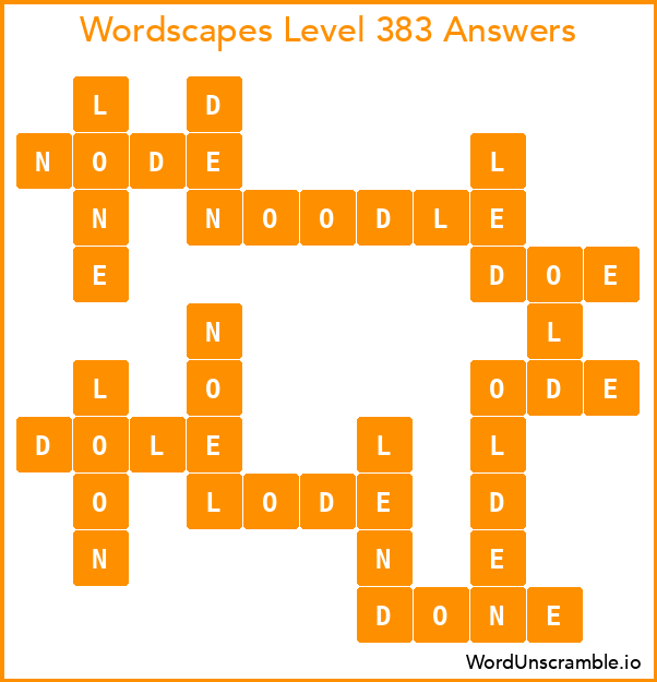 Wordscapes Level 383 Answers