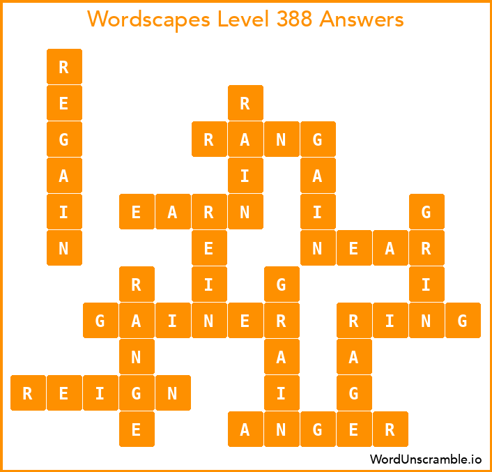 Wordscapes Level 388 Answers