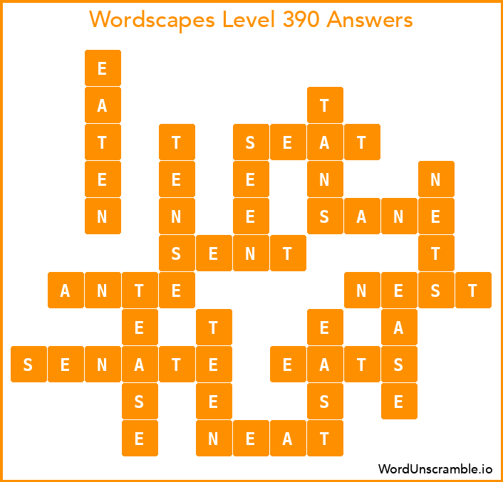 Wordscapes Level 390 Answers
