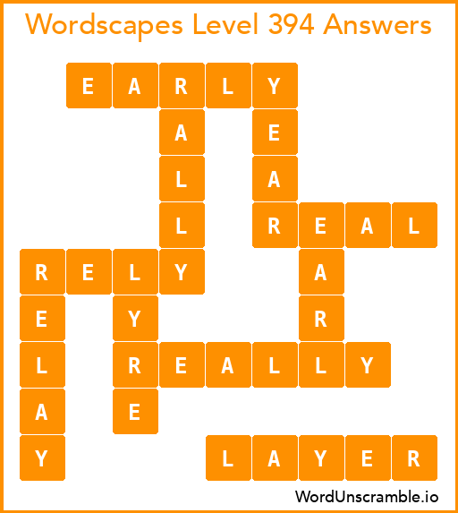 Wordscapes Level 394 Answers