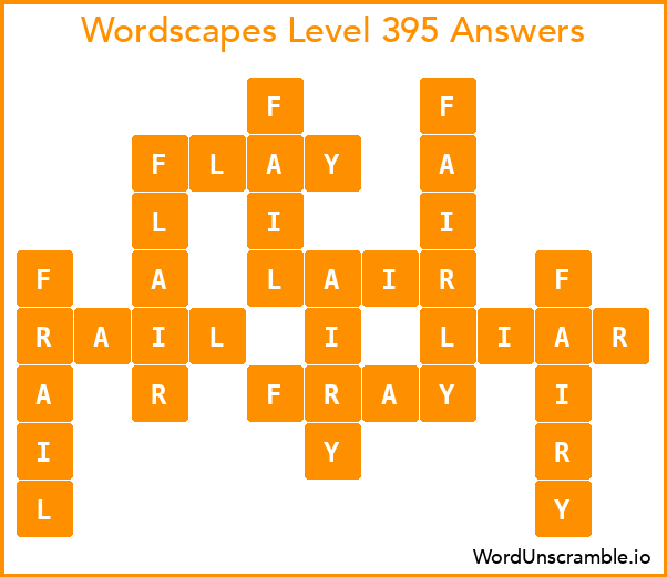 Wordscapes Level 395 Answers