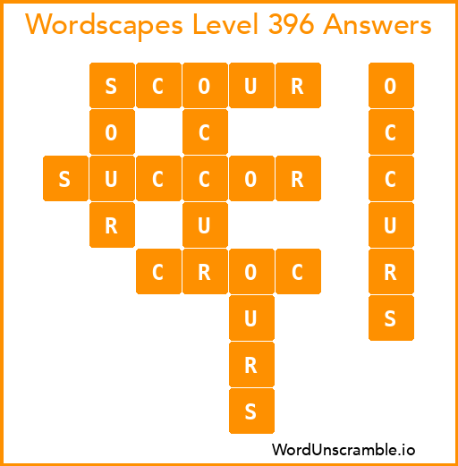Wordscapes Level 396 Answers