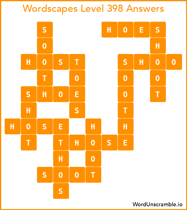 Wordscapes Level 398 Answers