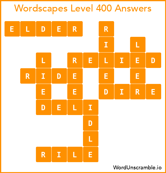 Wordscapes Level 400 Answers