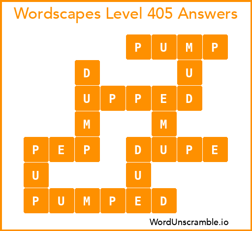 Wordscapes Level 405 Answers