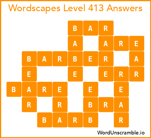 Wordscapes Level 413 Answers