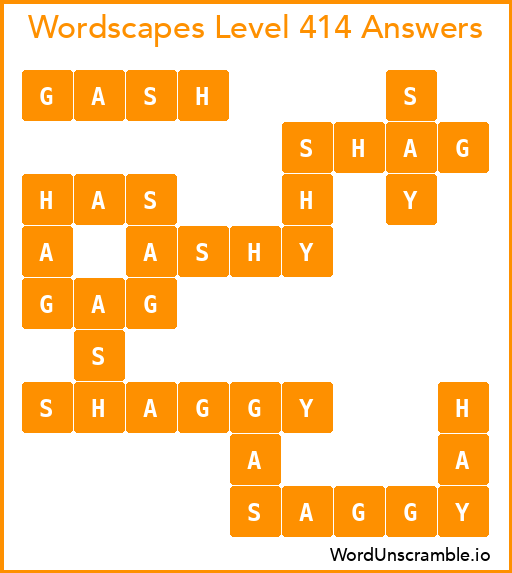 Wordscapes Level 414 Answers