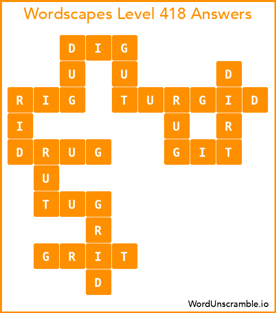 Wordscapes Level 418 Answers