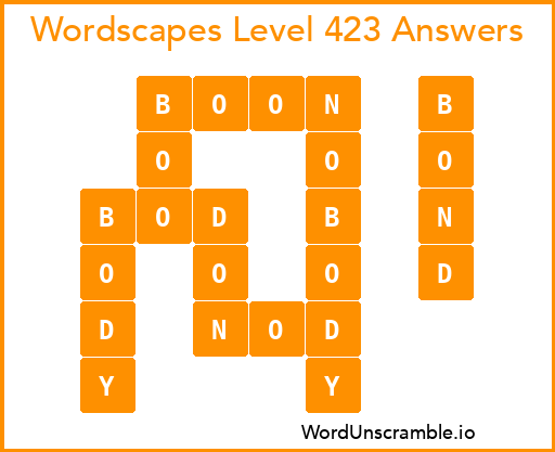Wordscapes Level 423 Answers