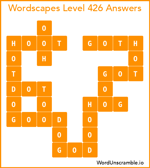 Wordscapes Level 426 Answers