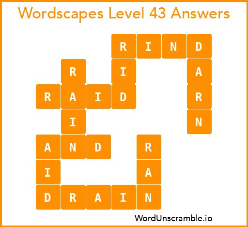 Wordscapes Level 43 Answers