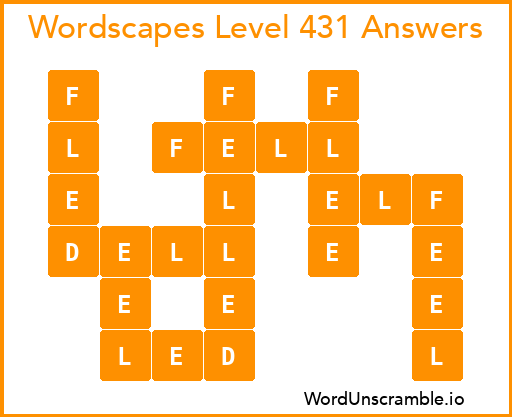 Wordscapes Level 431 Answers
