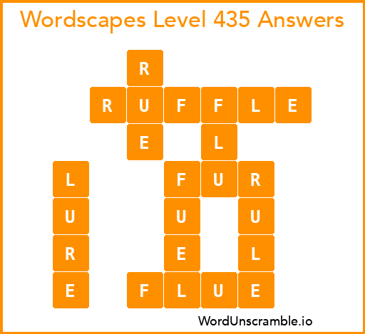 Wordscapes Level 435 Answers